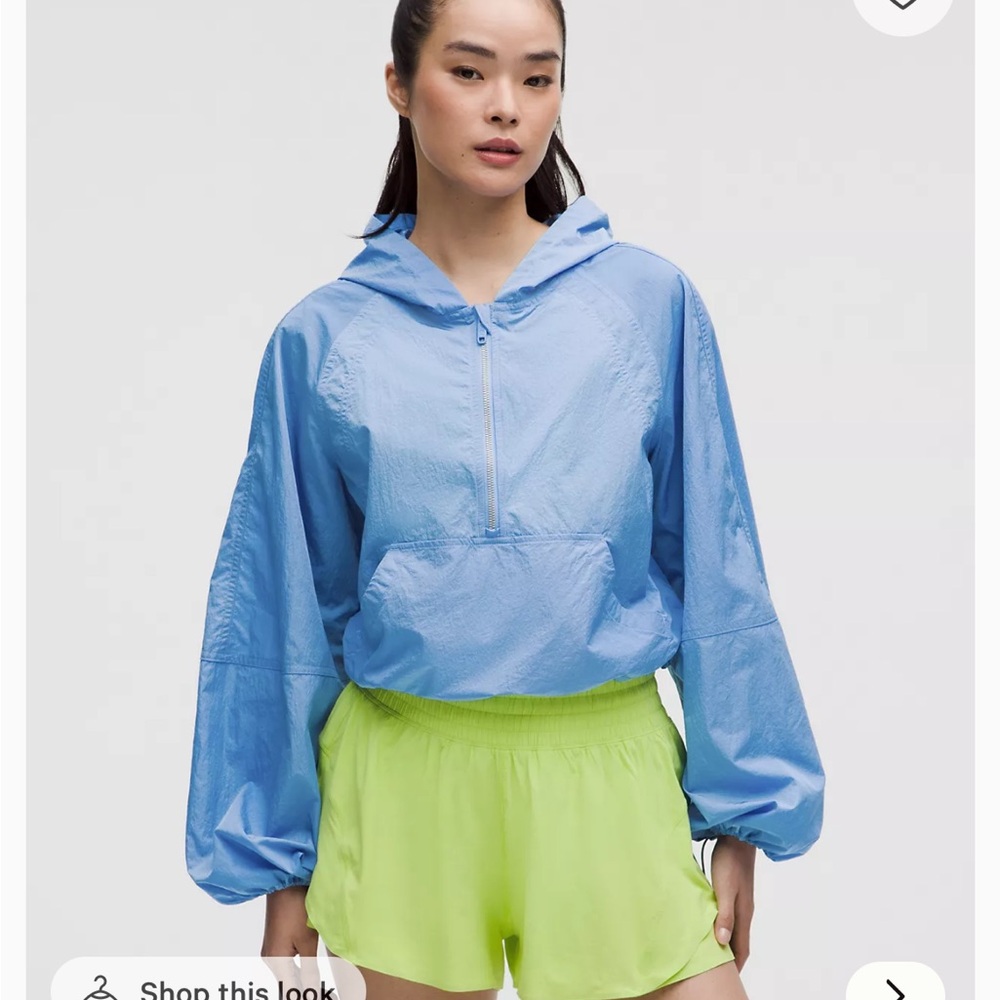 Blue Hooded Windbreaker with matching leggings